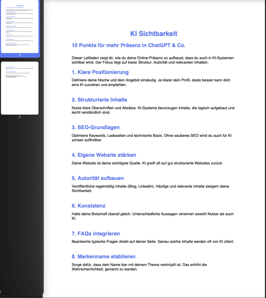 Ki Sichtbarkeit und Ai Optimierung für Halle Saale als PDF zum Download kostenlos. Ki Sichtbarkeit und Ai Optimierung für Halle Saale als PDF zum Download kostenlos.